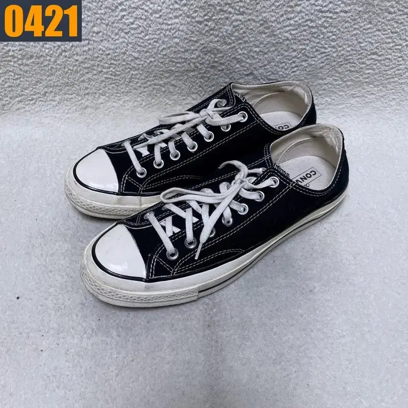 [BUNJANG] Converse Chuck Taylor Low Black Sneakers / 275 CONVERS 컨버스 척테일러 로우 블랙 스니커즈