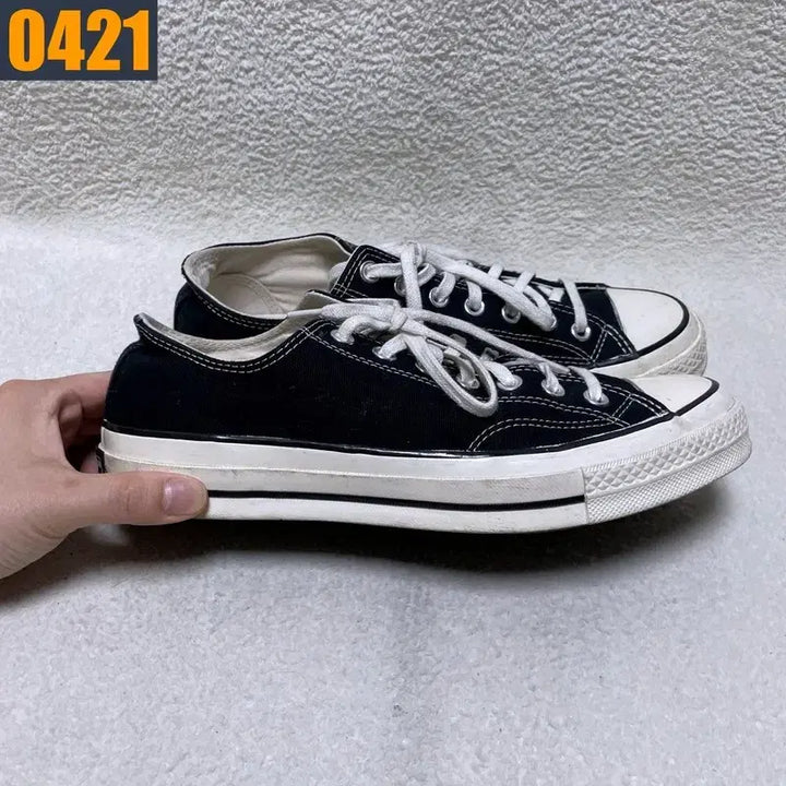 [BUNJANG] Converse Chuck Taylor Low Black Sneakers / 275 CONVERS 컨버스 척테일러 로우 블랙 스니커즈