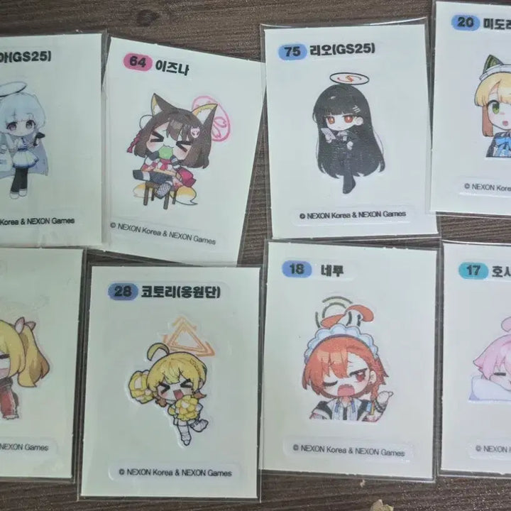 [BUNJANG] Blue Archive Gs Collaboration Season 2 Sticker Bundle / 블루아카이브 Gs콜라보 시즌2 띠부씰 일괄