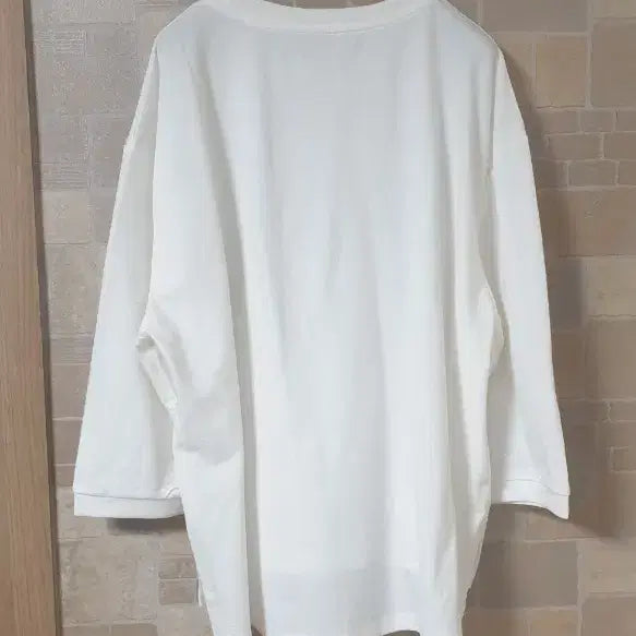 [BUNJANG] White Asymmetrical 3/4 Sleeve Top / 여성 흰색언발7부티(새옷)