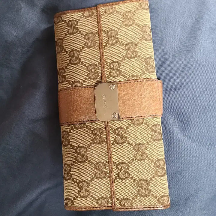 [BUNJANG] Gucci GG Logo Bifold Wallet Brown / 구찌 GG로고 반지갑 브라운