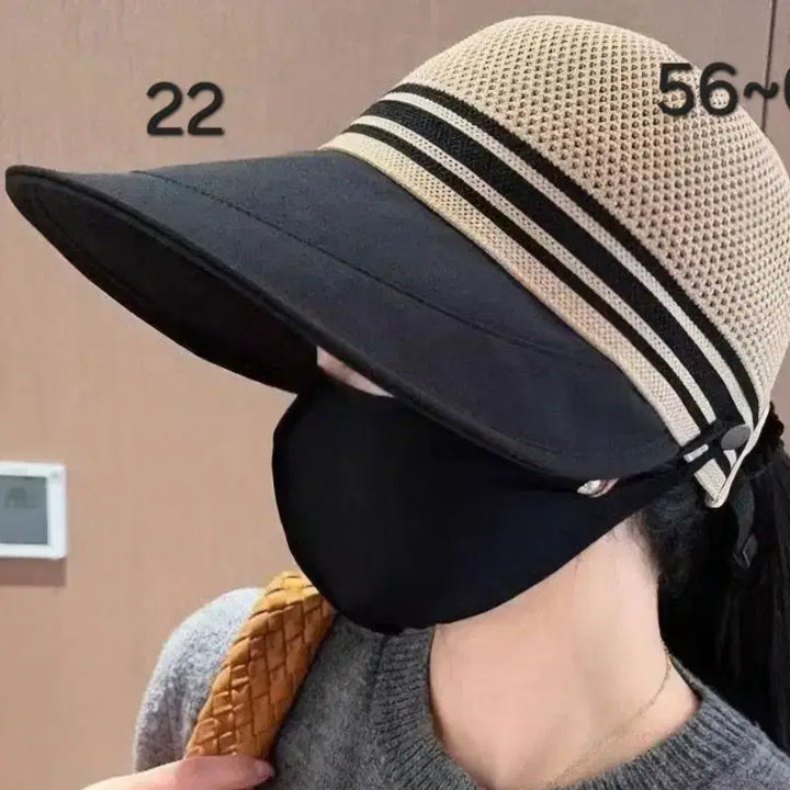 [BUNJANG] Sun Cap Mesh Hat - Black/Beige/Brown / 여름 썬캡 여성 메쉬 모자 블랙/베이지/브라운