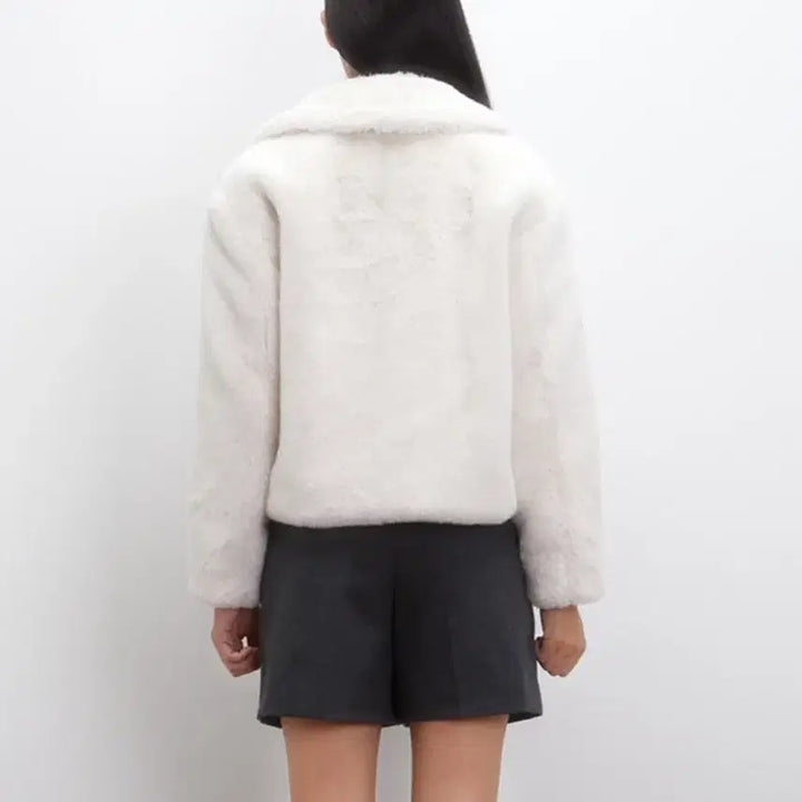 [SOLD OUT] 미쏘 화이트 숏 퍼 자켓