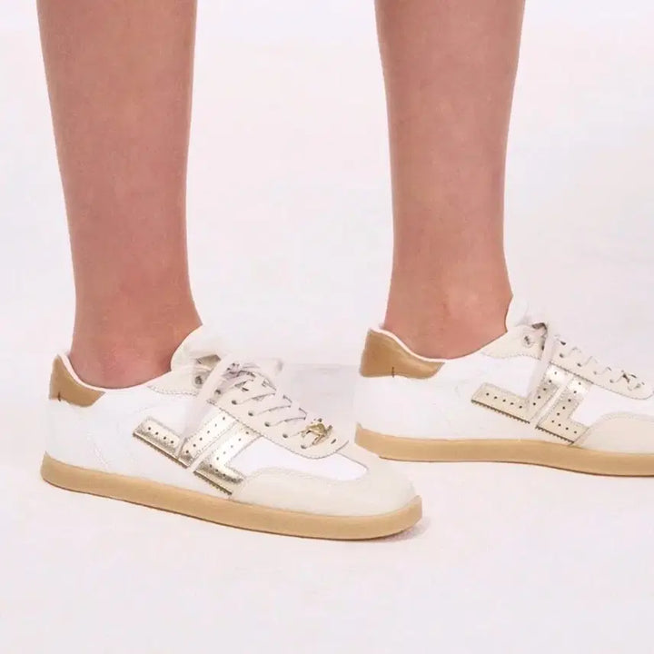 [BUNJANG] Lanvin Collection Leather Sneakers Gold Detail Size 245 / 랑방컬렉션 스니커즈(사진 도용시 법적조치)
