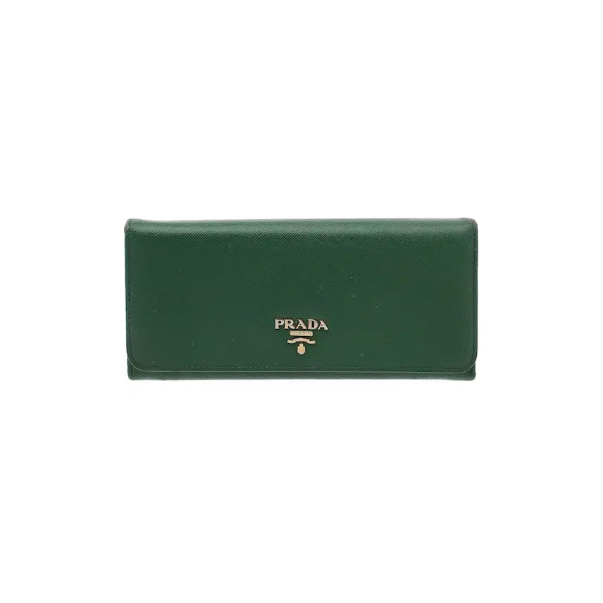 [BUNJANG] Prada Saffiano Long Wallet Green / 프라다 사피아노 장지갑