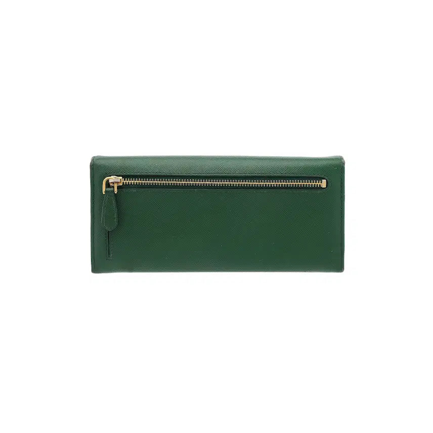 [BUNJANG] Prada Saffiano Long Wallet Green / 프라다 사피아노 장지갑