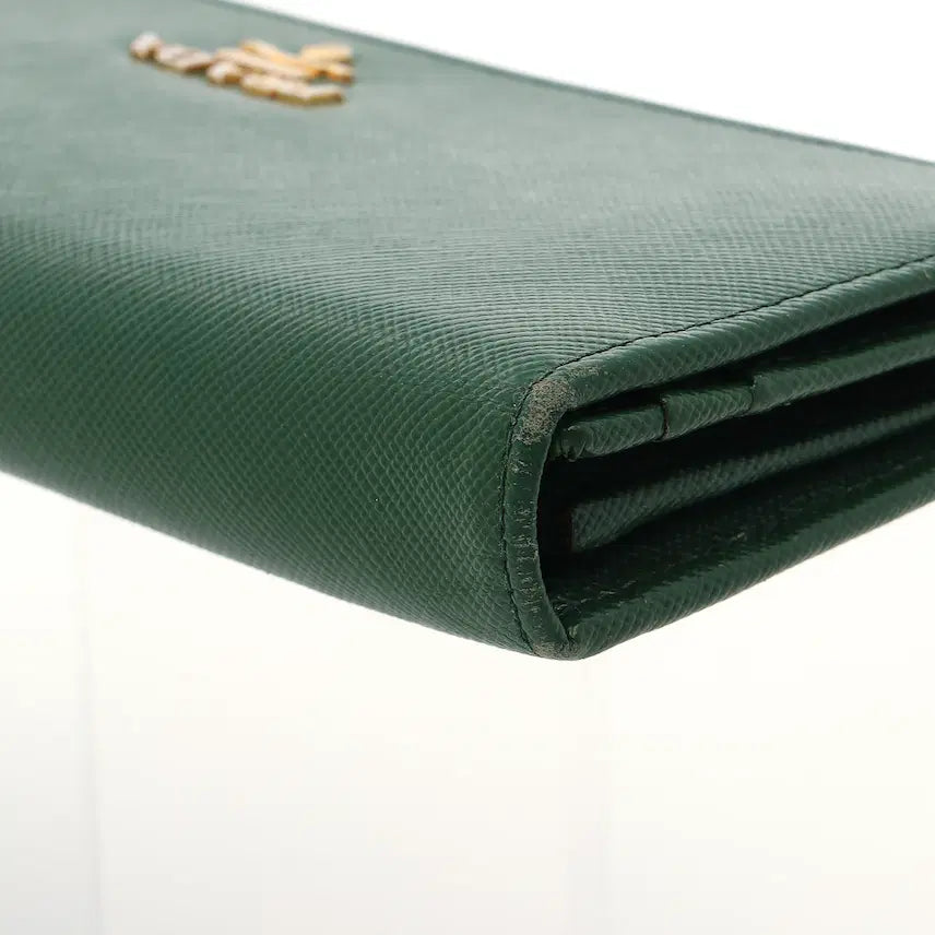 [BUNJANG] Prada Saffiano Long Wallet Green / 프라다 사피아노 장지갑