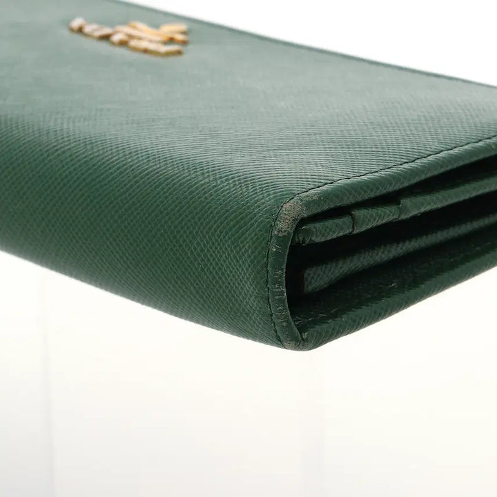 [BUNJANG] Prada Saffiano Long Wallet Green / 프라다 사피아노 장지갑