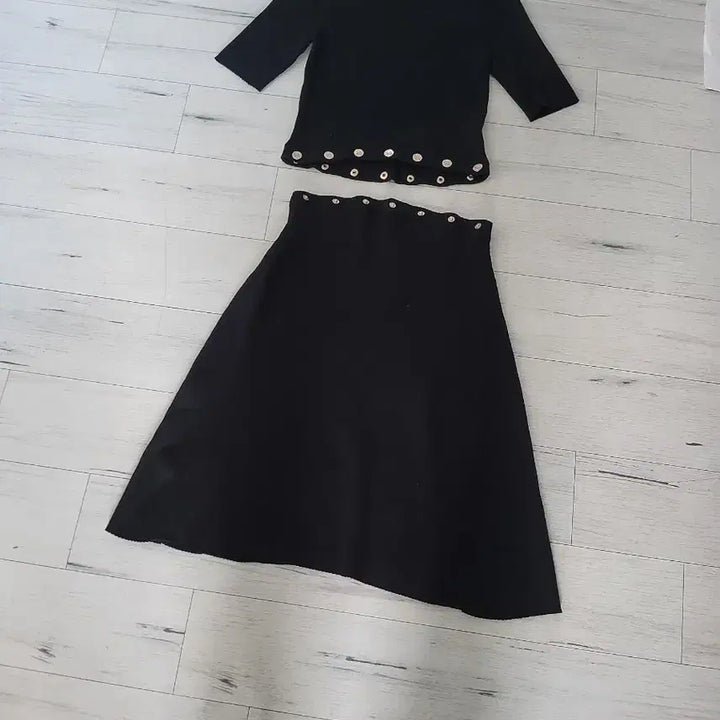 [BUNJANG] Maje Black Knit Dress (or Two-Piece) 38 / 마쥬 블랙 니트 원피스또는투피스 38사이즈