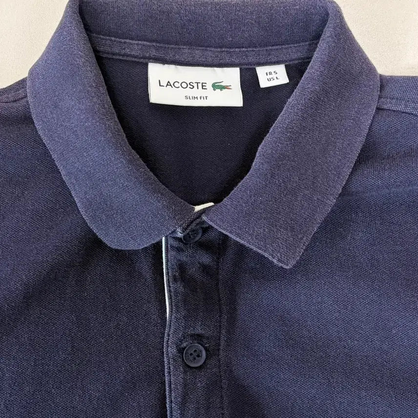 [SOLD OUT] 라코스테 슬림핏 스트라이프 반팔 카라티 105