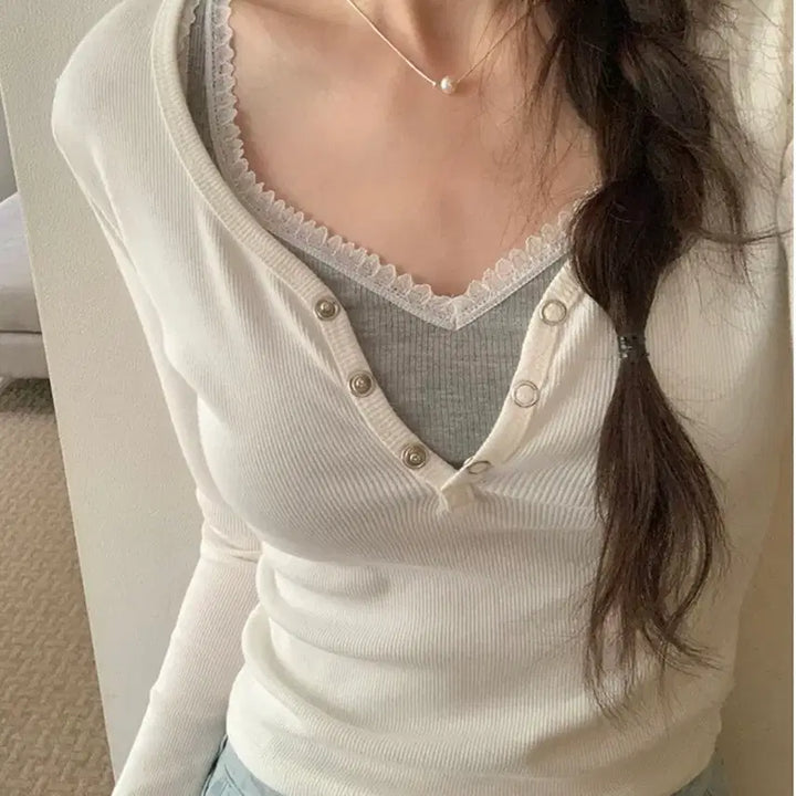 [SOLD OUT] [미개봉 새상품]꼰미고 버튼 티셔츠
