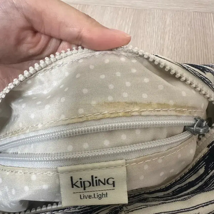 [BUNJANG] Kipling Stripe Crossbody Shoulder Bag / 키플링 스트라이프 크로스 숄더 가방