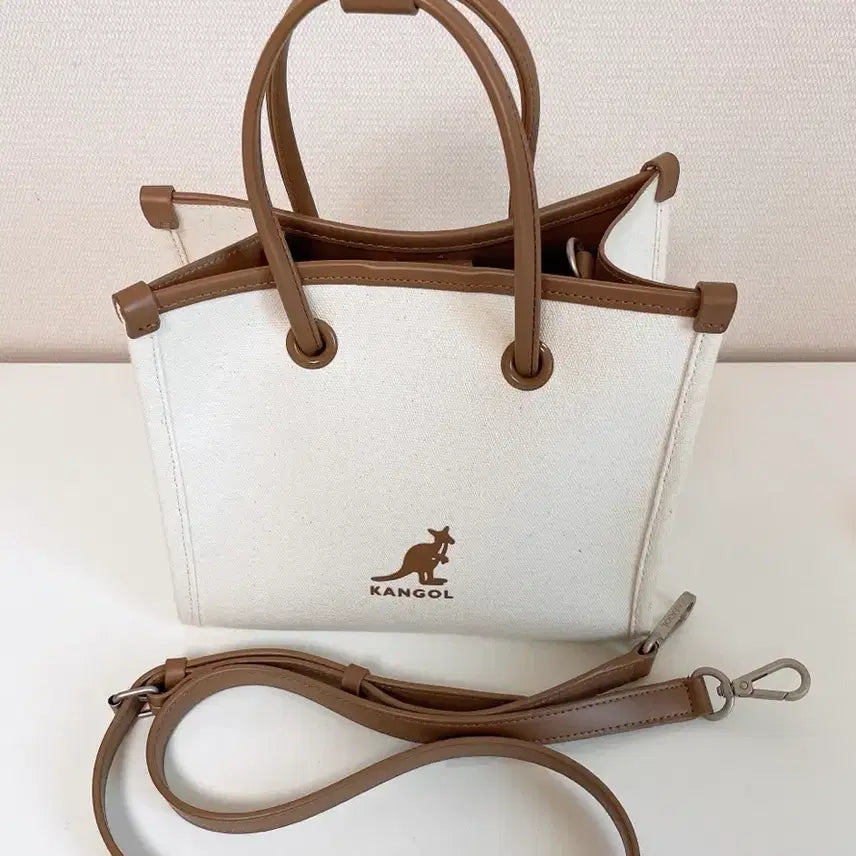 [SOLD OUT] 캉골 듀오 캔버스 토트백 3913 아이보리