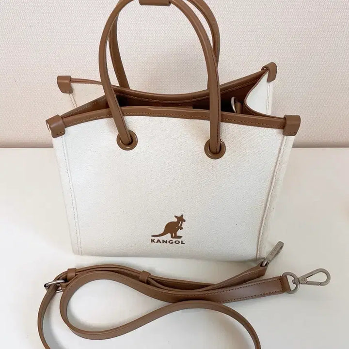 [SOLD OUT] 캉골 듀오 캔버스 토트백 3913 아이보리