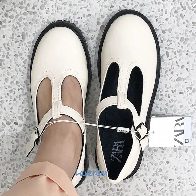 [SOLD OUT] 자라 메리제인 플랫 플랫폼 구두 37