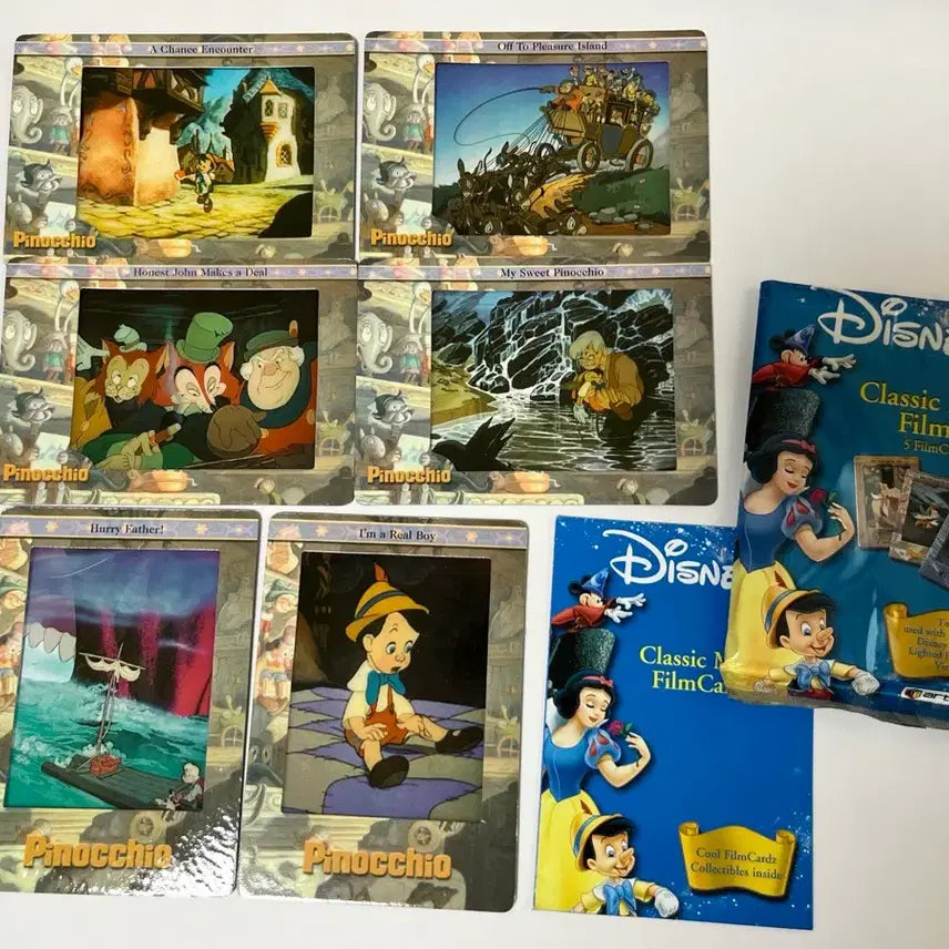 [BUNJANG] Disney Classic Movie Film Card Pinochio Bundle Set / 디즈니 클래식 무비 필름카드 피노키오 6장 일괄