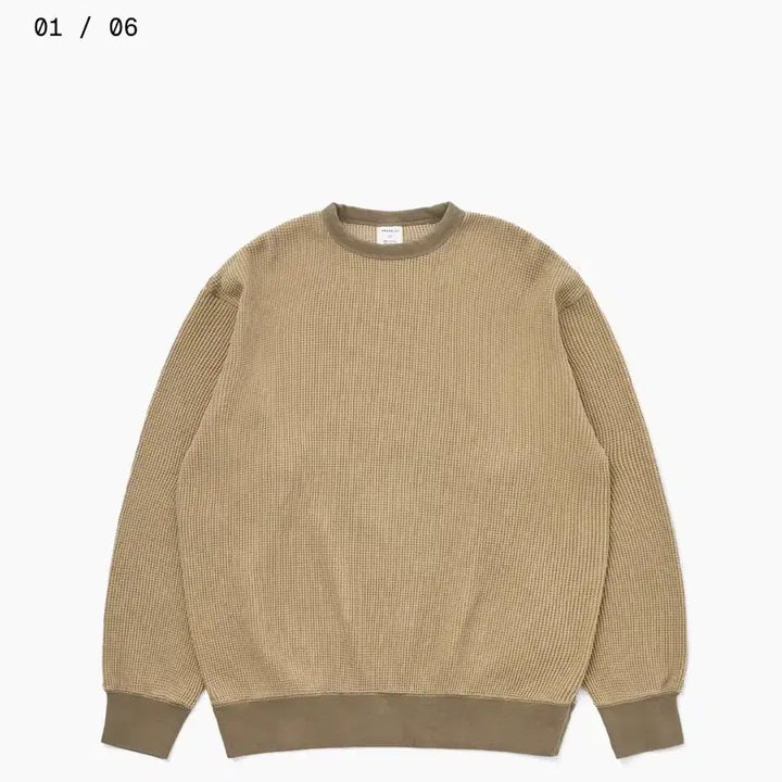 [BUNJANG] KISS Waffle Crewneck L / 카키스 와플 크루넥