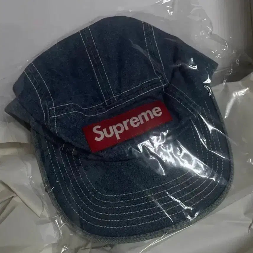 [BUNJANG] Supreme 18ss Denim Box Logo Camp Cap OS / 슈프림 데님 캠프캡 18ss