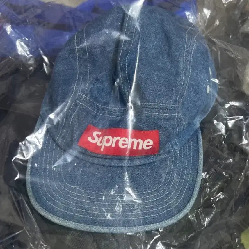[BUNJANG] Supreme 18ss Denim Box Logo Camp Cap OS / 슈프림 데님 캠프캡 18ss
