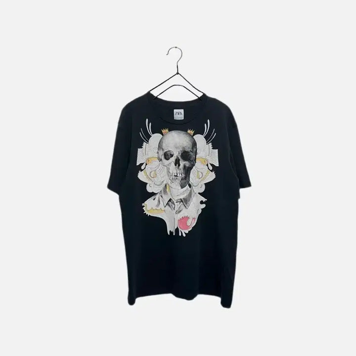 [BUNJANG] ZARA Skull Punk T-shirt / 자라 ZARA 스컬 펑크 반팔티