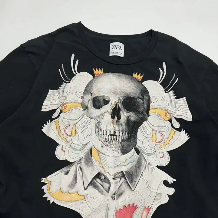 [BUNJANG] ZARA Skull Punk T-shirt / 자라 ZARA 스컬 펑크 반팔티