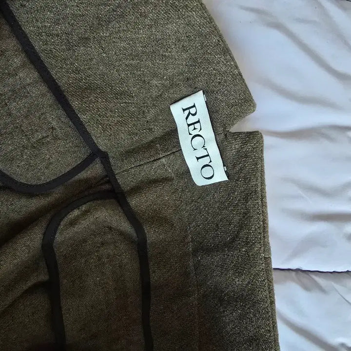 [BUNJANG] Recto Belted High-Waist Pants Khaki L / 렉토 벨티드 하이웨스트 팬츠 카키 L