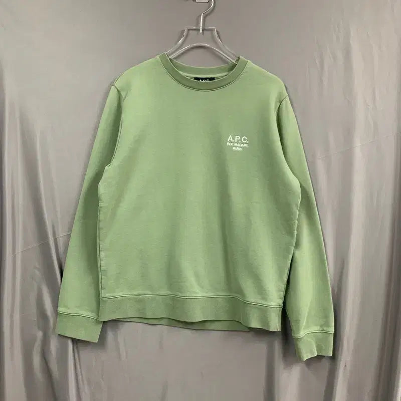 [BUNJANG] A.P.C. Rue Madame Green Sweatshirt / M A.P.C. 아페쎄 뤼 마담 그린 스웻셔츠 맨투맨