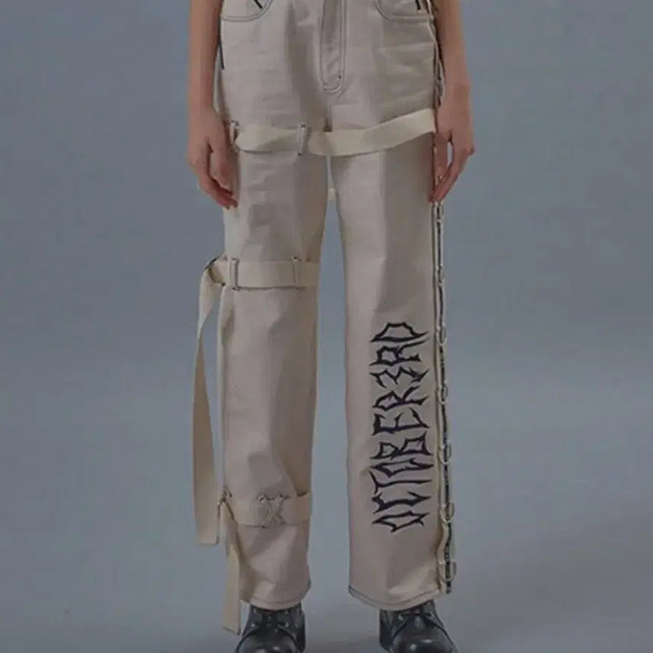 [BUNJANG] October Third Bind Leg Belt Line Pants M / [Oct.3] 옥토버써드 바인드 레그 벨트 라인팬츠 M