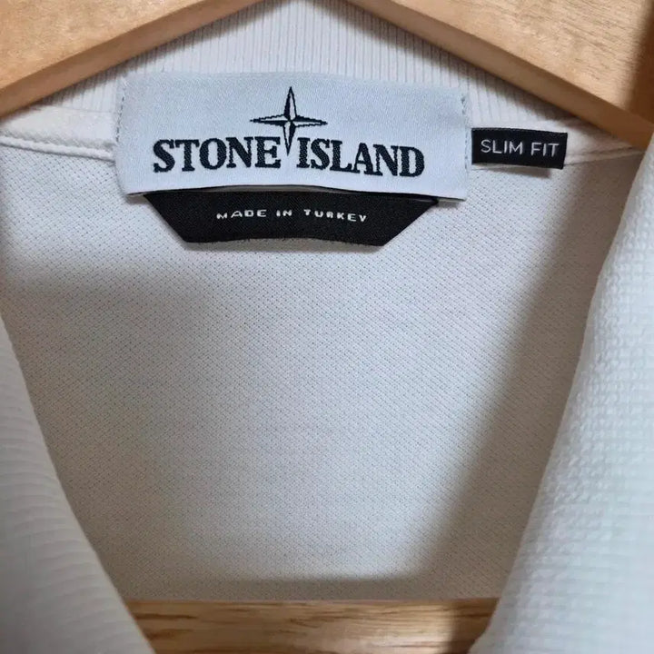 [BUNJANG] Stone Island Slim Fit Polo Shirt XL / 스톤아일랜드 화이트 슬림핏 카라티 XL