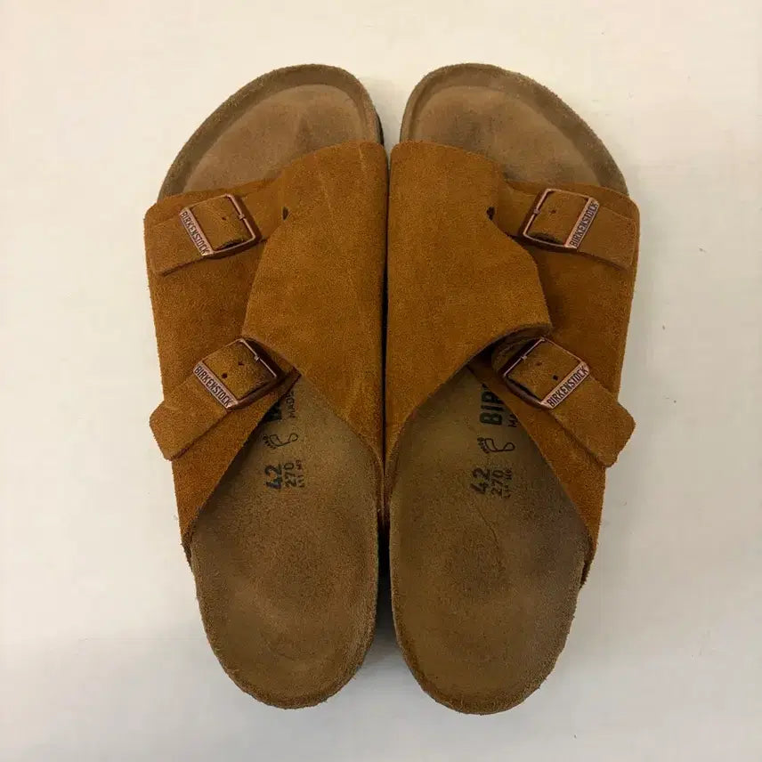 [BUNJANG] Birkenstock Zurich Suede Mink Brown Sandals / 버켄스탁 취리히 스웨이드 밍크 브라운 270 42