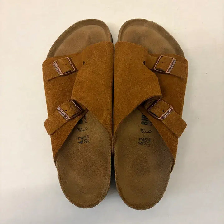 [BUNJANG] Birkenstock Zurich Suede Mink Brown Sandals / 버켄스탁 취리히 스웨이드 밍크 브라운 270 42