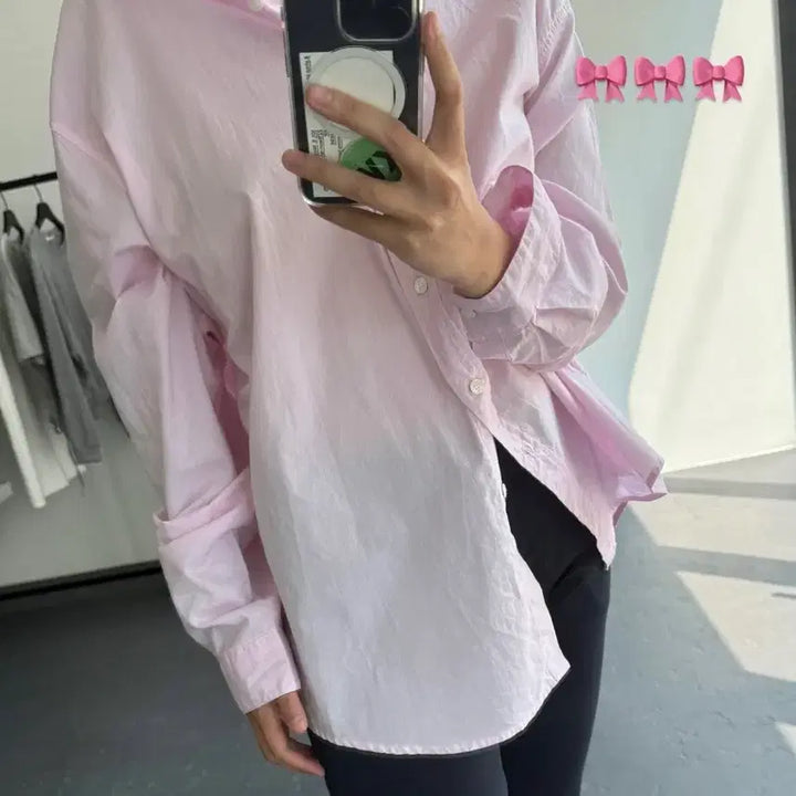 [BUNJANG] Shop Klue Pink Shirt / shop klue 샵 클루 핑크 셔츠