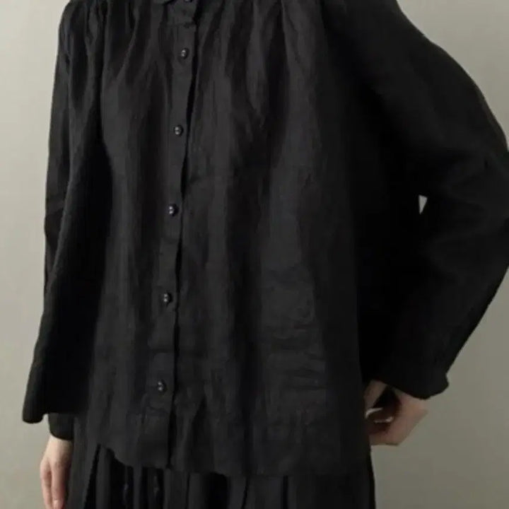 [BUNJANG] Morid Linen Setup Black Blouse &amp; Skirt / 슬기로운 생활 린넨 모리드 셋업 블라우스 스커트