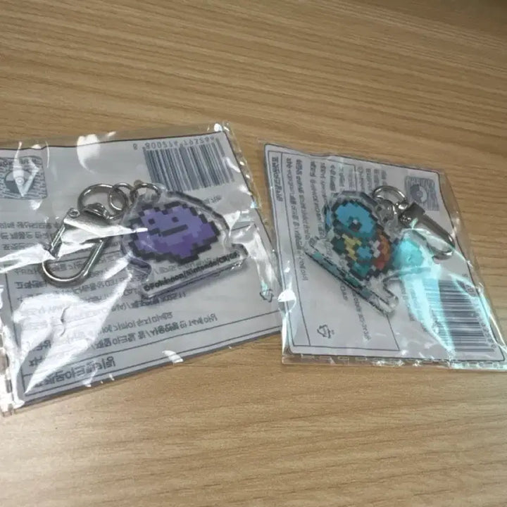 [BUNJANG] Pokemon CU Pixel Ditto / Squirtle Keyring (Sealed) / 포켓몬스터 CU 픽셀 메타몽/꼬부기 키링 미개봉