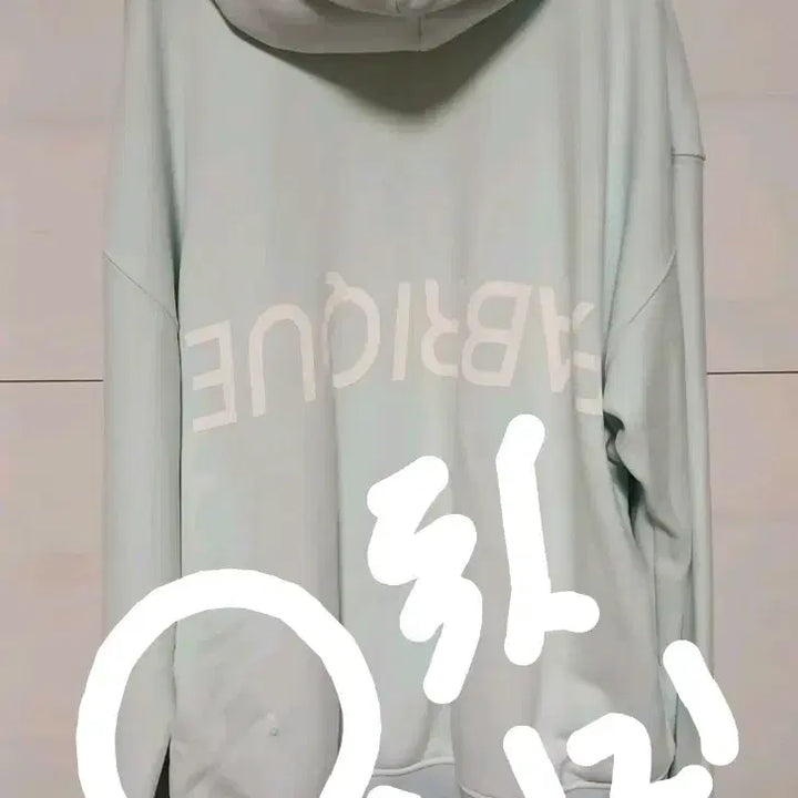 [BUNJANG] Solid Homme Mint Hoodie 50 Size / 솔리드옴므 민트색 후드티 50사이즈 105  일부얼룩 헤짐