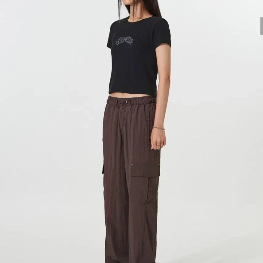 [BUNJANG] Dear. Me String Bending Pocket Cargo Pants L - Summer Version / 디어미 스트링 밴딩 포켓 카고 팬츠 L 모카 여름버전