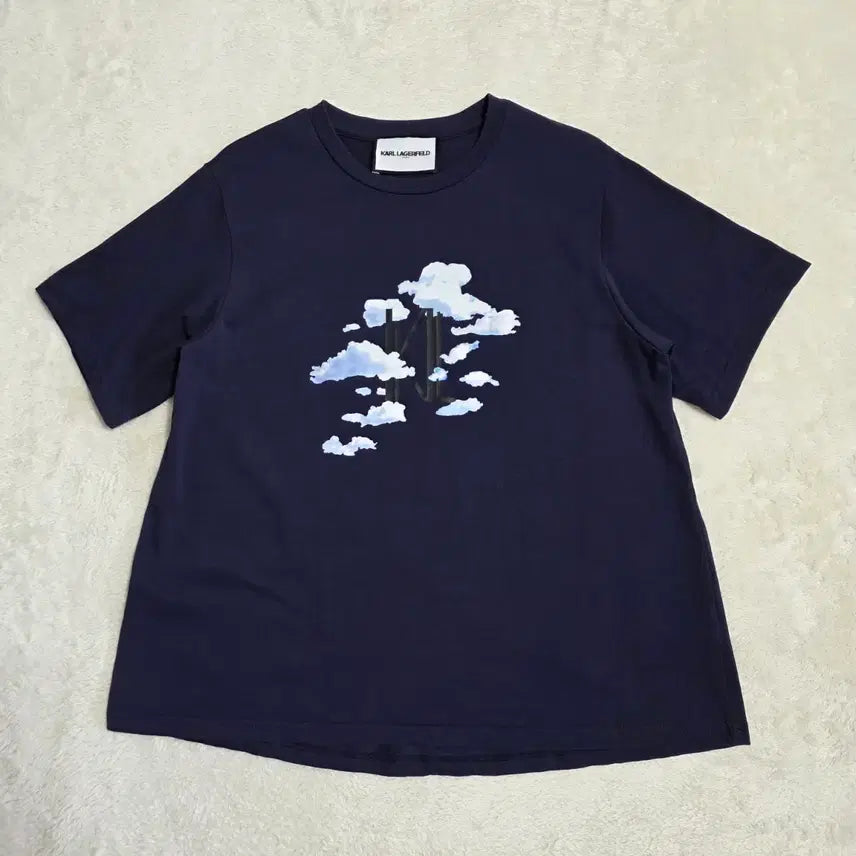 [SOLD OUT] (77)여성 칼라거펠트 구름 프린팅 반팔 티셔츠