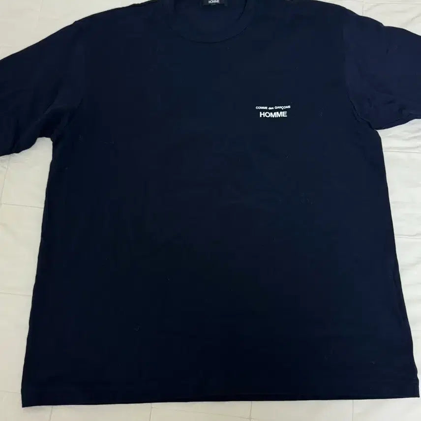 [BUNJANG] Comme des Garçons Homme Logo T-Shirt Navy XL / 꼼데가르송 옴므 로고 반팔 티셔츠 네이비 XL