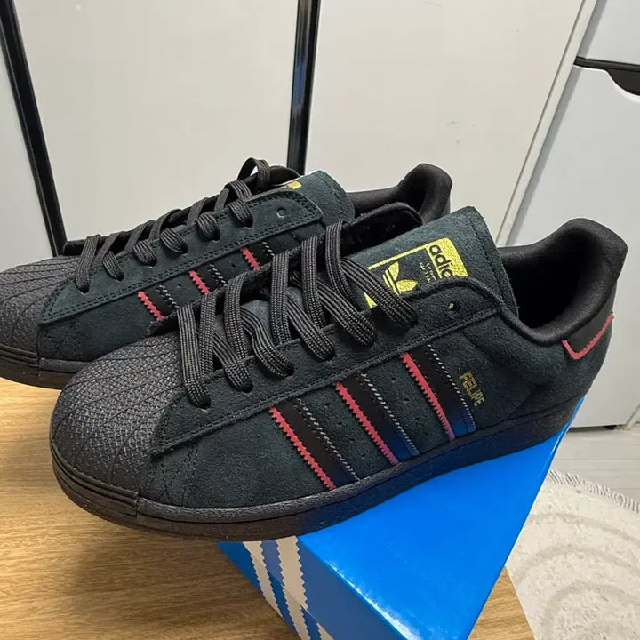 [BUNJANG] Adidas Superstar Felipe Black Suede Sneakers / 아디다스 슈퍼스타 펠리페 블랙 스웨이드 운동화