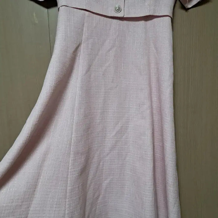 [BUNJANG] Kenneth Lady Pink Tweed Long Dress / 케네스레이디 썸머 핑크 트위드 반팔 롱 원피스