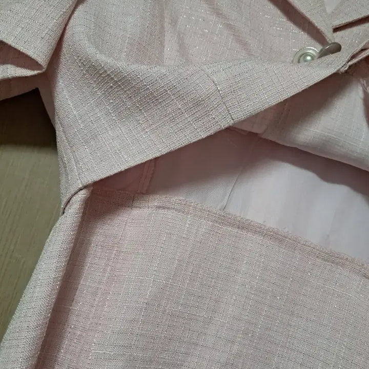 [BUNJANG] Kenneth Lady Pink Tweed Long Dress / 케네스레이디 썸머 핑크 트위드 반팔 롱 원피스