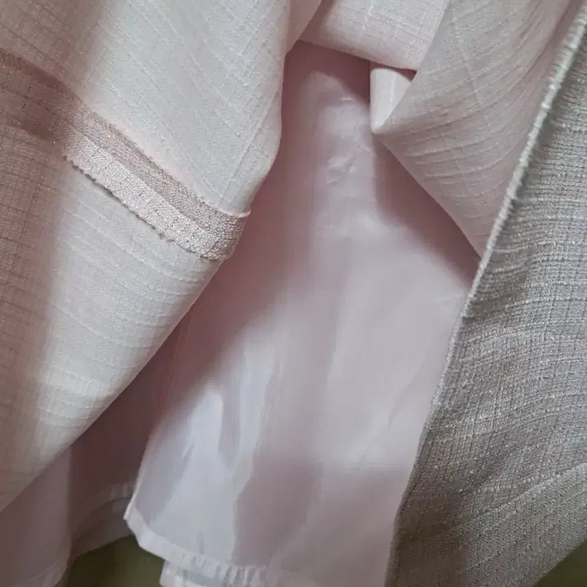 [BUNJANG] Kenneth Lady Pink Tweed Long Dress / 케네스레이디 썸머 핑크 트위드 반팔 롱 원피스
