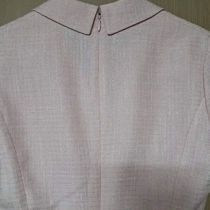 [BUNJANG] Kenneth Lady Pink Tweed Long Dress / 케네스레이디 썸머 핑크 트위드 반팔 롱 원피스