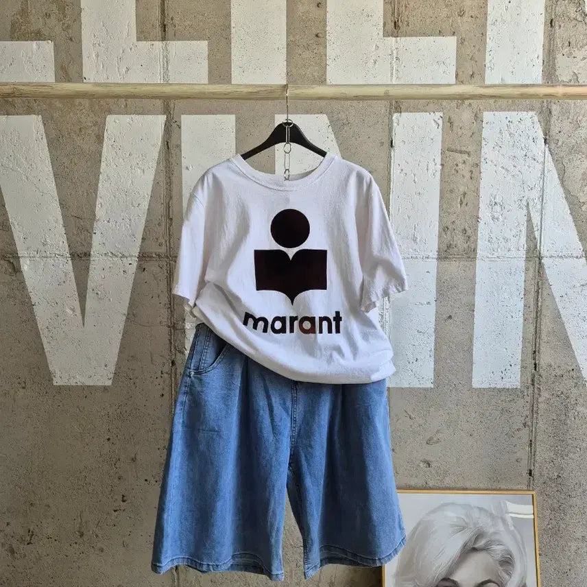 [SOLD OUT] 와이드 5부 얇은 청반바지
