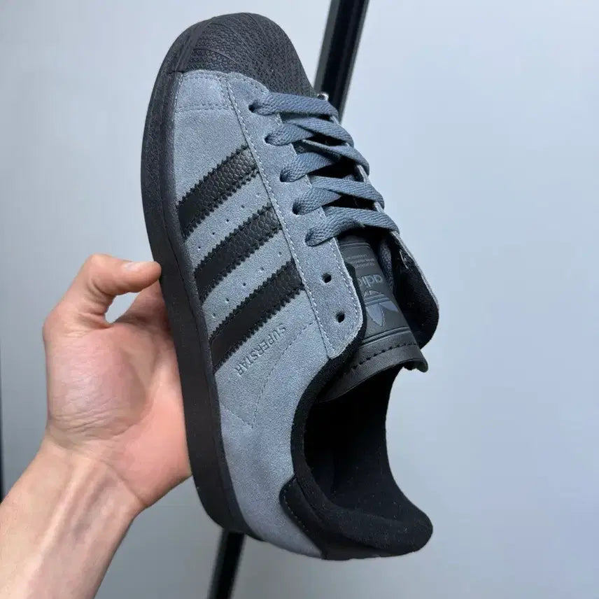 [BUNJANG] Adidas Superstar Grey Suede Sneakers / 아디다스 슈퍼스타 그레이 스웨이드 운동화