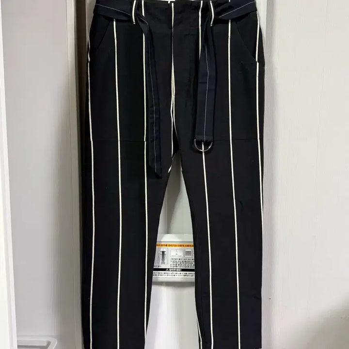 [BUNJANG] Brunello Cucinelli Striped Cotton Belted Pants / 브루넬로쿠치넬리 여성 바지