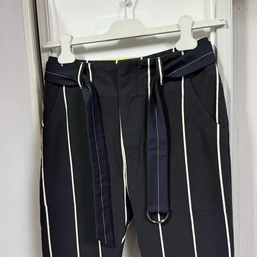[BUNJANG] Brunello Cucinelli Striped Cotton Belted Pants / 브루넬로쿠치넬리 여성 바지