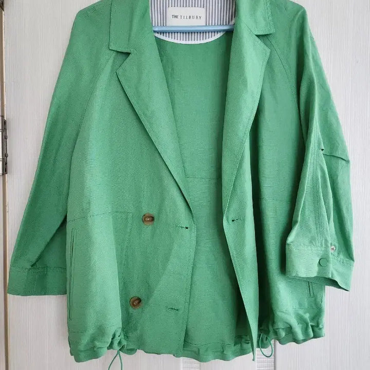 [BUNJANG] The Tilbury Green Linen Jacket / 더틸버리 그린 린넨 자켓