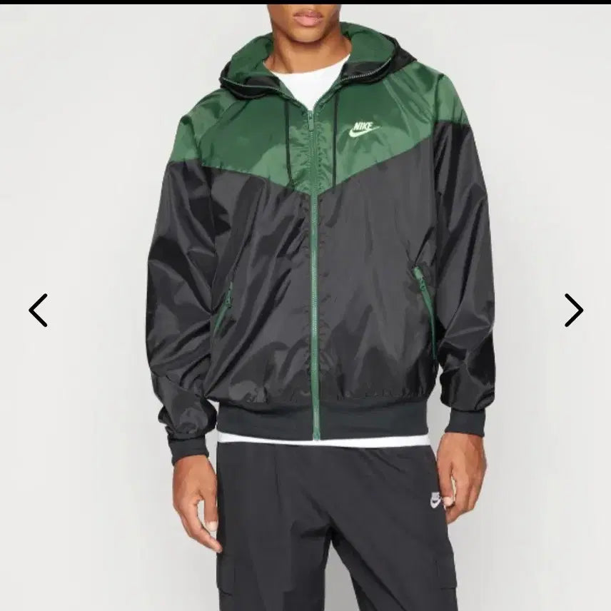 [BUNJANG] Nike NSW Green Windrunner Jacket XL / 나이키 NSW 그린배색 윈드러너 자켓 XL (새상품)