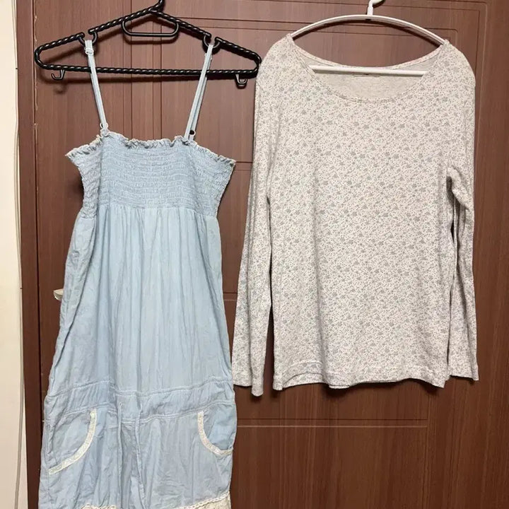 [BUNJANG] Hagumi Heisei Vintage Jumpsuit &amp; Lace Inner Top Set / 모리걸 하구미 헤이세이 일본 빈티지 점프수트 레이스 눈꽃 도트 이너티